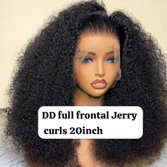 Double Drawn Jerry Curl 13x4 HD Lace Frontal | Thick Ends