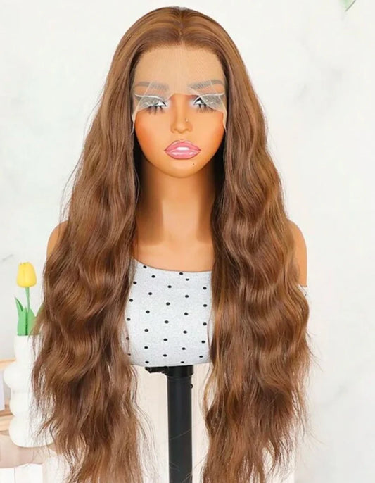 Bella Wig – 26" Body Wave & Curly Lace Front | Glueless, Voluminous Glam