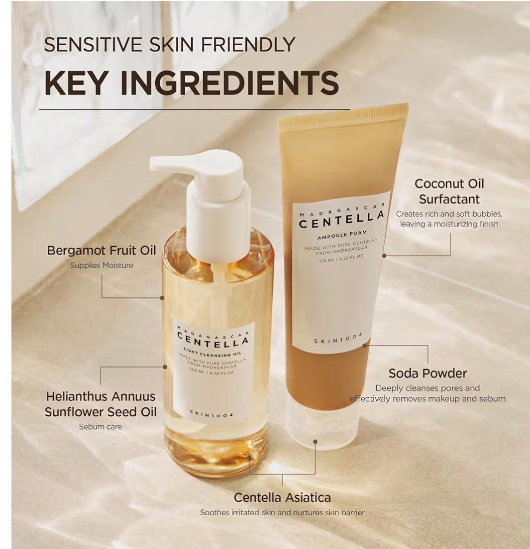 SKIN1004 Centella Double Face Cleansing Set | Exfoliating, Calming & Hydrating