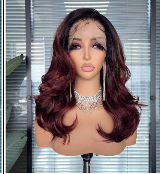 Burgundy body wave
