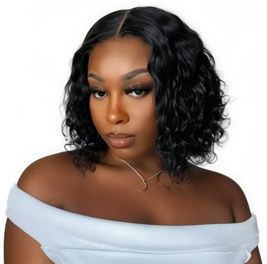 10" Curly Bob Wig | Glueless, 100% Virgin Human Hair & Full Volume