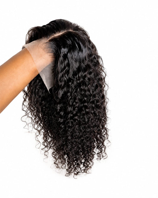 13x4 Single Drawn Full Frontal Jerry Curls Wig — 100% Premium Human Hair
