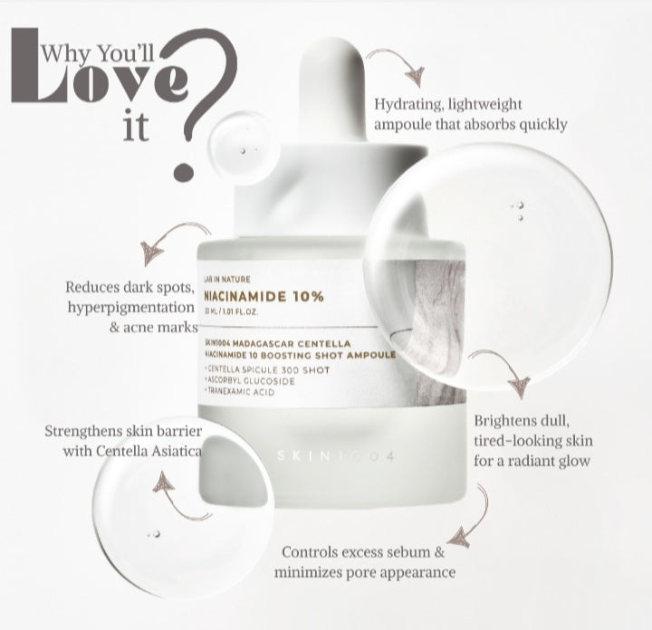 SKIN1004 Niacinamide 10 Boosting Shot | 10% Brightening Ampoule Serum